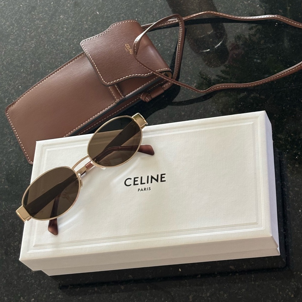 Celine Sunglasses with Brown Leather Case